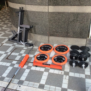 AA◎IROTEC アイロテック ダンベル・バーベル/GronG グロング バーベルスタンド セット