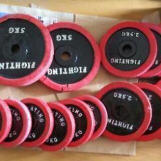 ウェイト125キロ ベンチプレス ダンベルセット ファイティングロード 