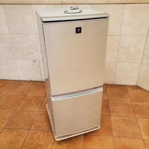 ■配送・設置可■2013年製 SHARP シャープ つけかえどっちもドア 137L ノンフロン冷凍冷蔵庫 SJ-PD14T-N