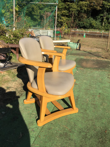 ミキモク ・回転椅子・木製・イス