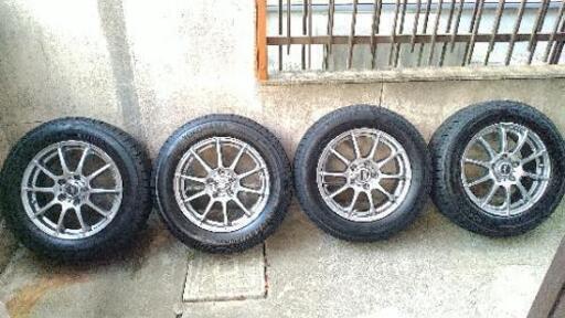 215/60R16スタッドレスタイヤ,ホイール4本セット【良品】