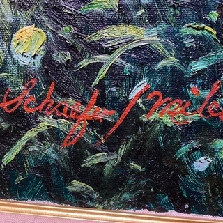 Schaefer/Miles “Poppies in Paradise” M30号　額装　オリジナル　オイル　ペイント 油絵