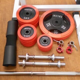 ♪IROTEC/アイロテック バーベルセット/ベンチプレス 約70kg♪ | cedem
