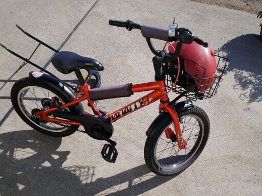 子供自転車 16   補助手付＆補助輪付き