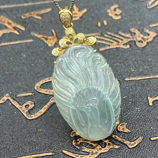 福袋 ネックレス 孔雀 本翡翠 氷ヒスイ 18kゴールド 誕生日プレゼント