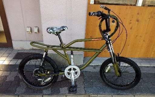 CALIFORNIA BIKE[カリフォルニアバイク]20型 BMXビーチクルーザー フルサス/外装6段/オリーブ