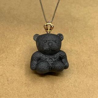 ネックレス ベア 本翡翠 ヒスイ 黒色 縁起物 誕生日プレゼント 鑑別書有 ネックレス ベア 本翡翠 ヒスイ 黒色 縁起物 誕生日プレゼント 鑑別書