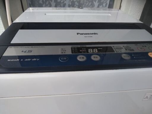 パナソニック洗濯機4.5k  2013年製別館倉庫場所浦添市安波茶においてあります