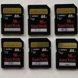 【お値下】SanDisk SDカード16GB（6枚セット）