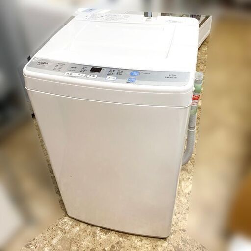 AQUA／アクア 全自動洗濯機 4.5kg AQW-S45D 2014年製 - 生活家電