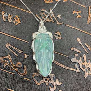 ピアス フェザー 本翡翠 氷ヒスイ 透明色 誕生日プレゼント 手作り