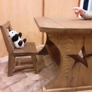 子供用の机とイス2つセット 手作り