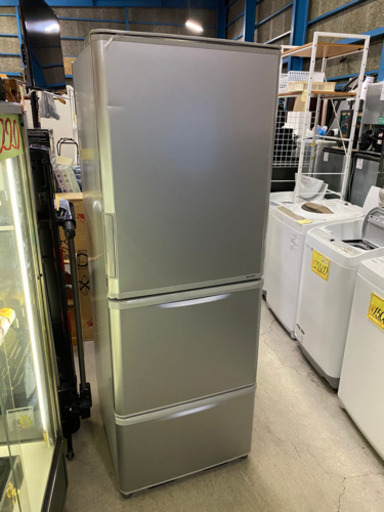 2019年製！便利などっちもドア！SHARP ノンフロン冷凍冷蔵庫 SJ-W351E-S 350L