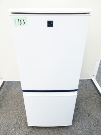 1166番シャープ✨ノンフロン冷凍冷蔵庫✨SJ-14E8-KB‼️