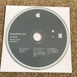 PowerBook G4 インストールDVD 15 inch