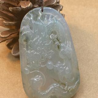 福袋 ネックレス 龍 ドラゴン 本翡翠 氷ヒスイ 緑色 誕生日プレゼント