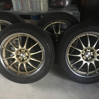 アルミホイール ワーク18インチ 戦イクサ 4本タイヤ付