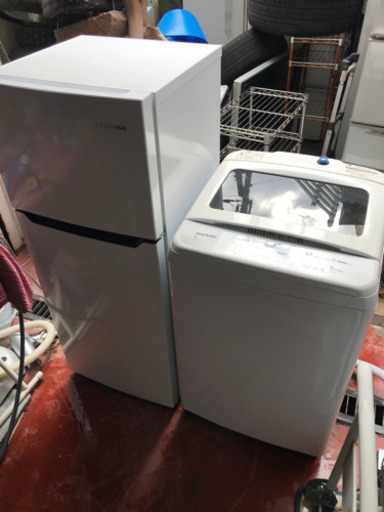 ⭕️【高年式・美品】2ドア冷蔵庫　120L  洗濯機　6kg  セット