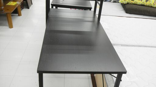 棚付きパソコンラック 幅120×奥60×高148cm ブラック パソコンデスク オフィス家具 苫小牧西店