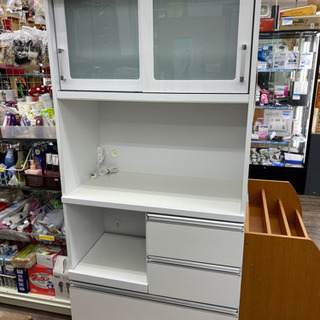 ホワイト レンジボード　キッチンボード　食器棚 楽天市場】国産 食器棚 幅120 完成品 MOISS コンセント付き 大型レンジ