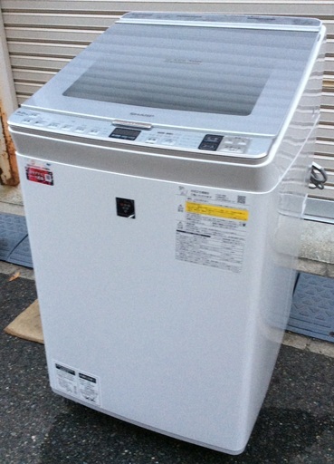 【RKGSE-390】特価！シャープ/SHARP/8kgタテ型洗濯乾燥機/ES-PX8D-S/中古/2020年製/当社より近隣地域無料配達