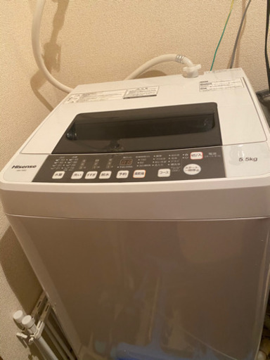美品　2019年製　HISENSE 洗濯機