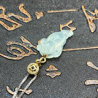 福袋 ネックレス 金蟾 本翡翠 氷ヒスイ 高級透明色 誕生日プレゼント