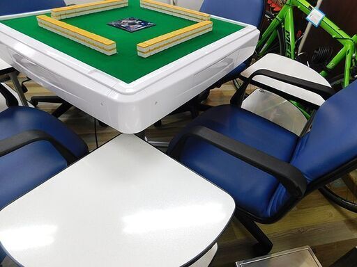 美品 AMOS JP2 全自動麻雀卓 麻雀牌2種 麻雀卓専用イス 専用サイド
