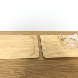 木製ランチョンプレート2枚 食器ペア