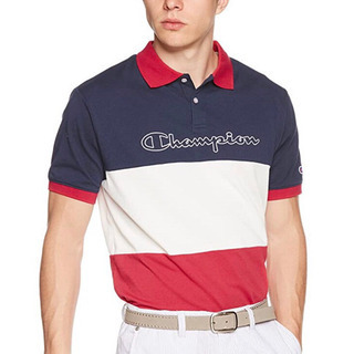 チャンピオン ゴルフ　ウェア メンズ　パネルボーダー 半袖ポロシャツ - 売ります・あげます