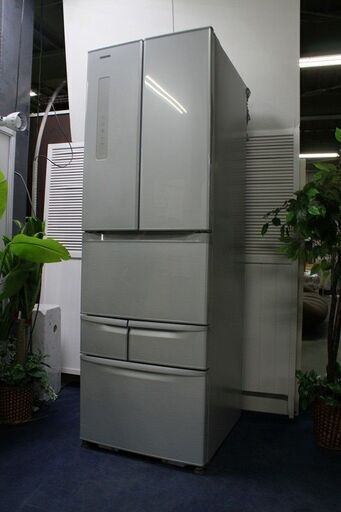 R2249) TOSHIBA 中古 東芝 6ドア 冷凍冷蔵庫 GR-F43FS(SS) 425L 自動製氷 2013年製! 冷蔵庫　 店頭取引大歓迎♪