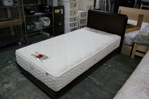 R2263) フランスベッド 中古 シングル　Francebed SLUMBERLANDマット　フレームセット ベッド 店頭取引大歓迎♪