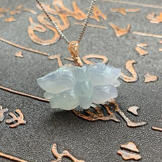 鑑別書有 ネックレス 2点セット 本翡翠 氷ヒスイ 氷種 透明 誕生日