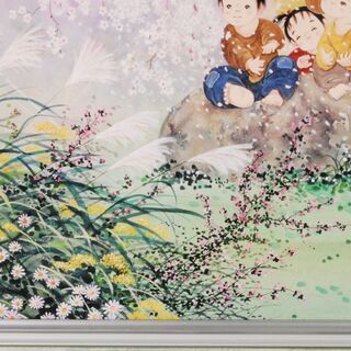 3890 美品 開田風童 四季の中で ジクレー 500部限定 額装 60×67.5×4.5cm 愛知県岡崎市 直接引取可