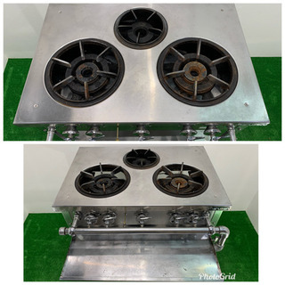 マルゼン 業務用 ガステーブル 3口コンロ都市ガス用MTG-096CS