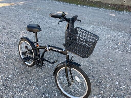 20インチ　2017年製　かご付き　折りたたみ自転車　中古美品「