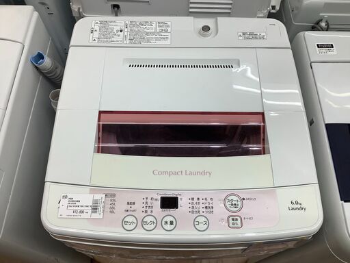 AQUA 全自動洗濯機 AQW-KS60B  6.0kg  2013年製