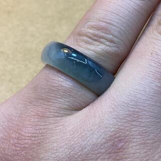 5000円引き くりぬき 指輪 リング 烏鶏種 本翡翠 氷ヒスイ A貨 鑑別書付属