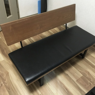 2人掛け ソファ ベンチ カフェ クリアランス ウォールナット カリモク