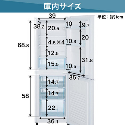 ほぼ新品冷蔵庫アイリスオーヤマ