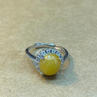 指輪 リング ミャンマー産 ヒスイ 本翡翠 黄色 フリーサイズ 誕生日プレゼント 本物保証
