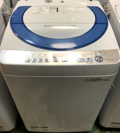 【送料無料・設置無料サービス有り】洗濯機 SHARP ES-GE70R-A 中古
