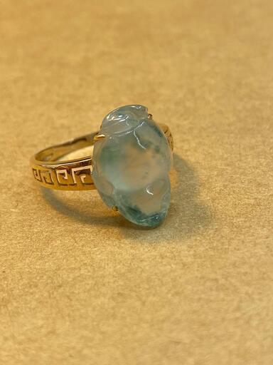 福袋 5000円引き 指輪 リング 本翡翠 氷ヒスイ フリーサイズ 本物保証翡翠博物館の指輪