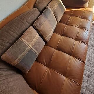 ★3人かけレザーソファー　CRASH GATE  状態良★