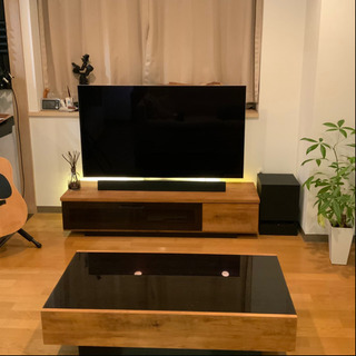 収納家具 受付終了【美品】大川家具のローボード（テレビ台）