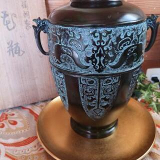 【値下げしました 】アンティーク 銅製 花瓶 花器 フラワーベー...