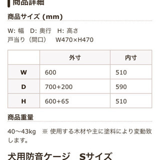 オーダーメイド工房防音ゲージS防音犬小屋　ゲージ^_^