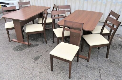 店舗用品《テーブル×2＆椅子×9セット》ニトリ