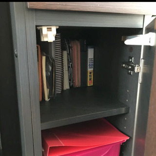 ウォールナット調テレビボード　ハイタイプ