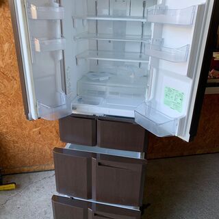 D1201　三菱　木目調　おしゃれ冷蔵庫　415L　6ドア D1201 三菱 木目調 おしゃれ冷蔵庫 415L 6ドア